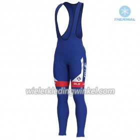 Fietsbroek Lang met Bretels 2018 FDJ N001 Winter Thermal Fleece
